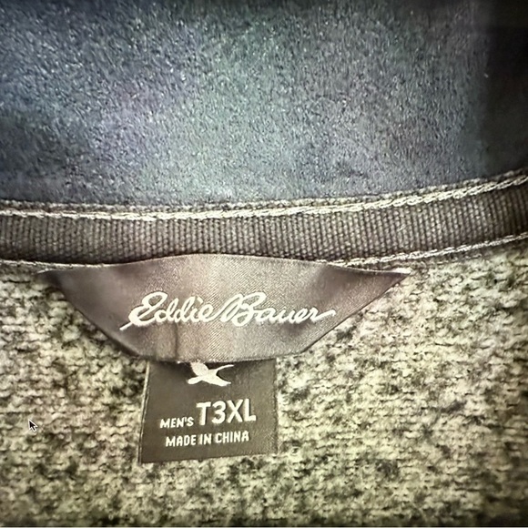 Eddie Bauer men’s big and tall quarter zip sweater size 3XL tall sweatshirt - Picture 4 of 6